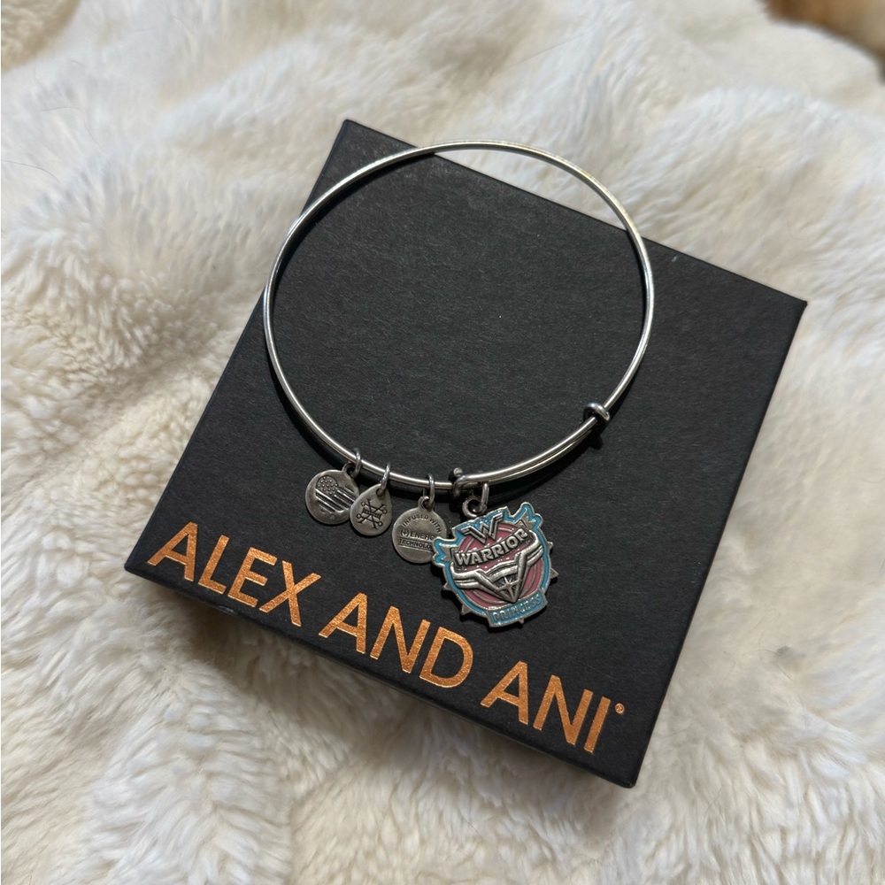 Alex and Ani Silver Warrior Charm Bracelet